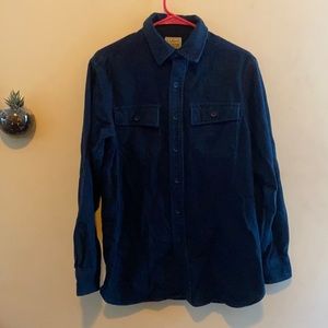 Small 100% thick cotton button up shirt, LL BEAN